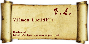 Vilmos Lucián névjegykártya